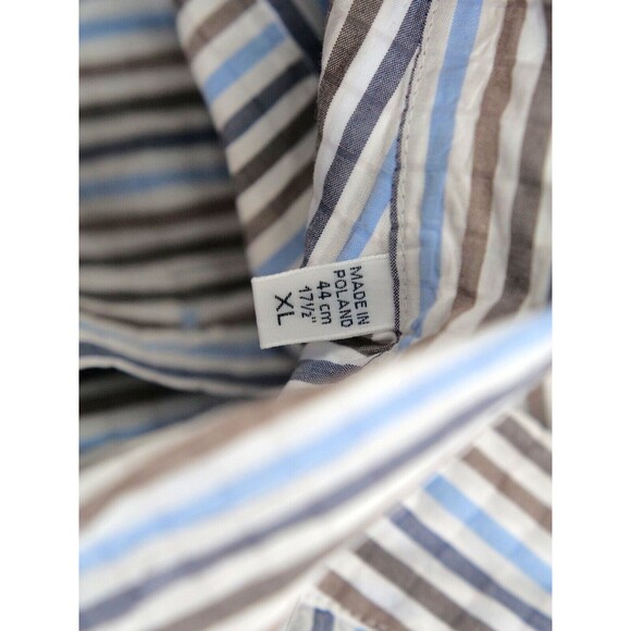 Emanuel Berg Men's Modern Fit Button up Dress Shirt‎ Seersucker size XL - Picture 9 of 9